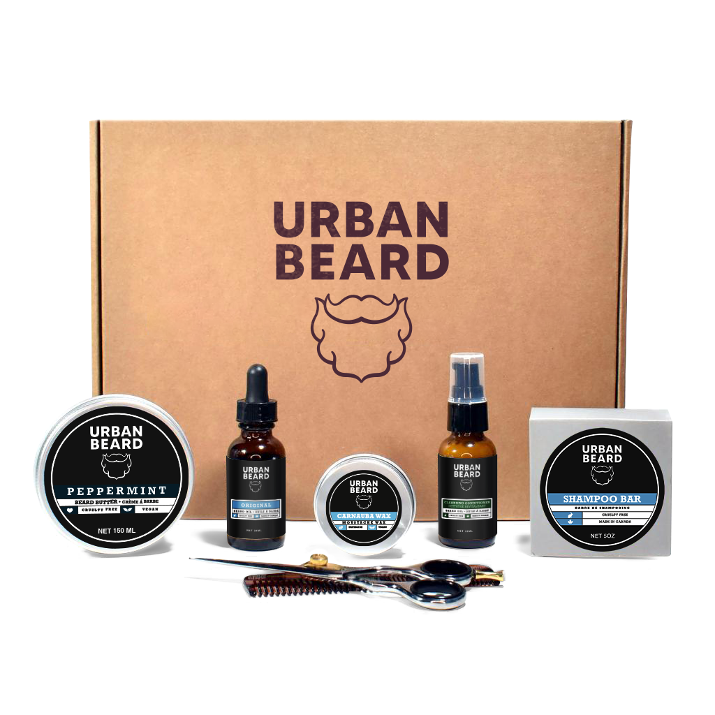 Beard Essentials Kit: The beard products in this kit are designed to give you the beard you've always desired. Included in the kit is a beard oil, beard butter, shampoo & conditoner, moustache wax, beard comb and Beard scissors