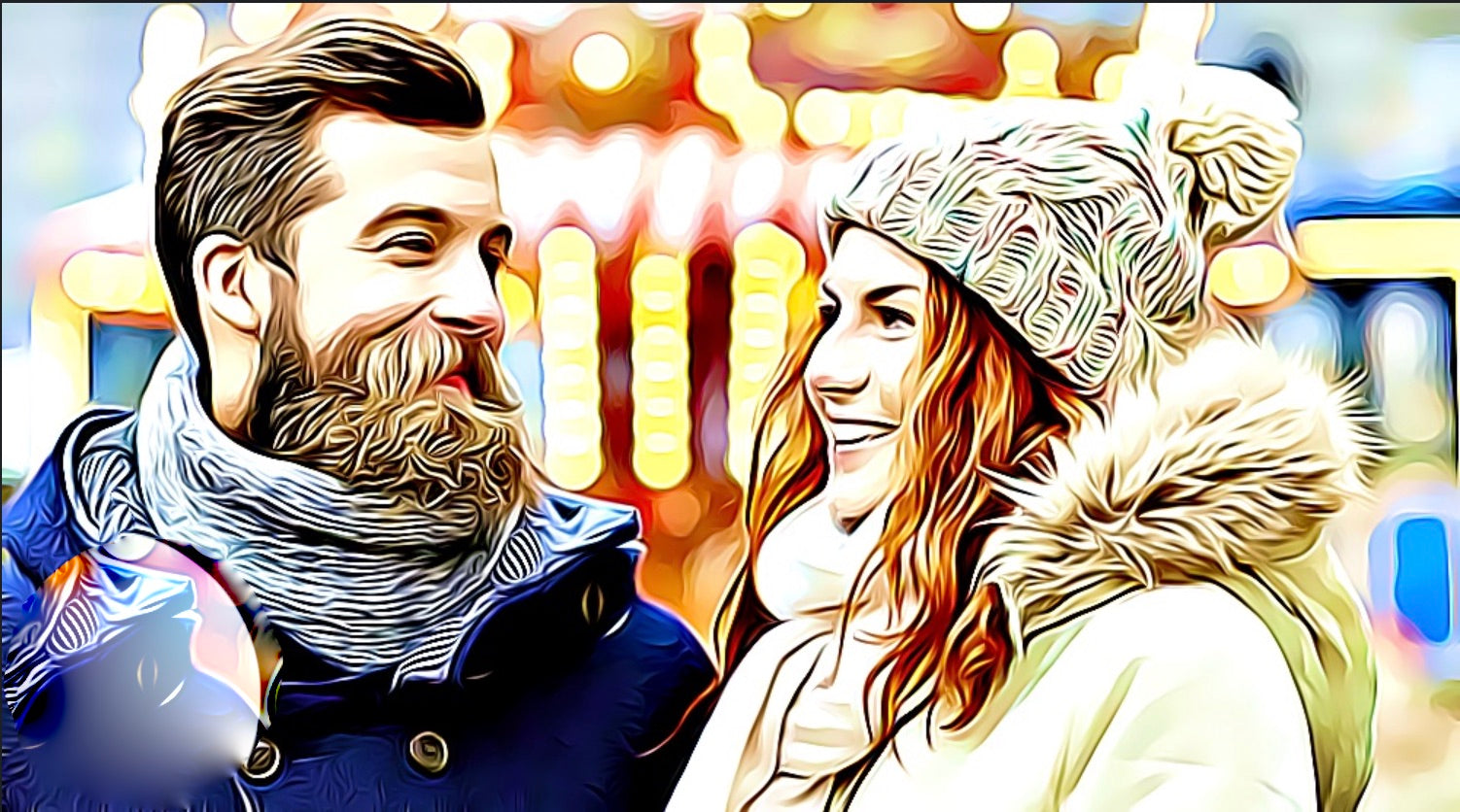 Bearded | happy couple