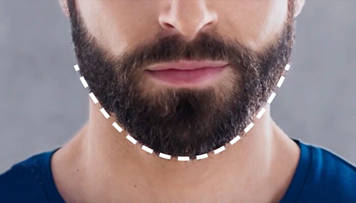 full beard neckline
